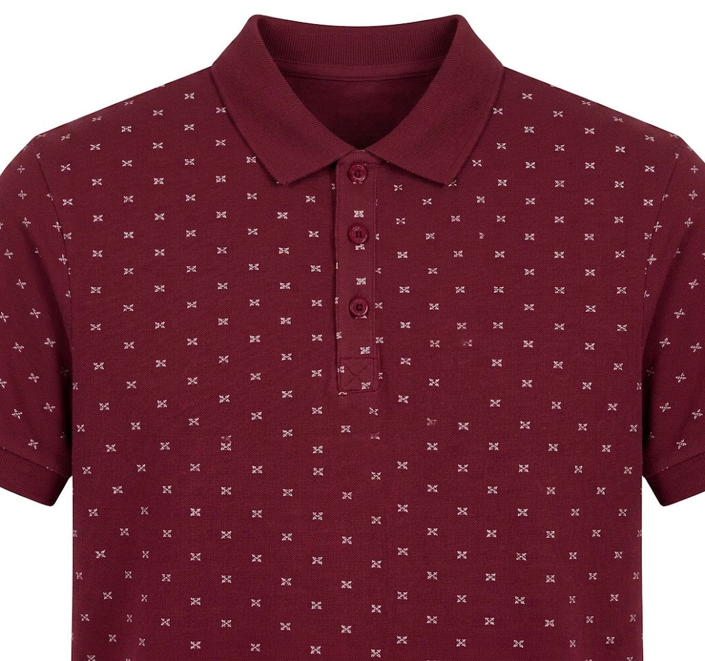 Polo Red Pattern Forestal