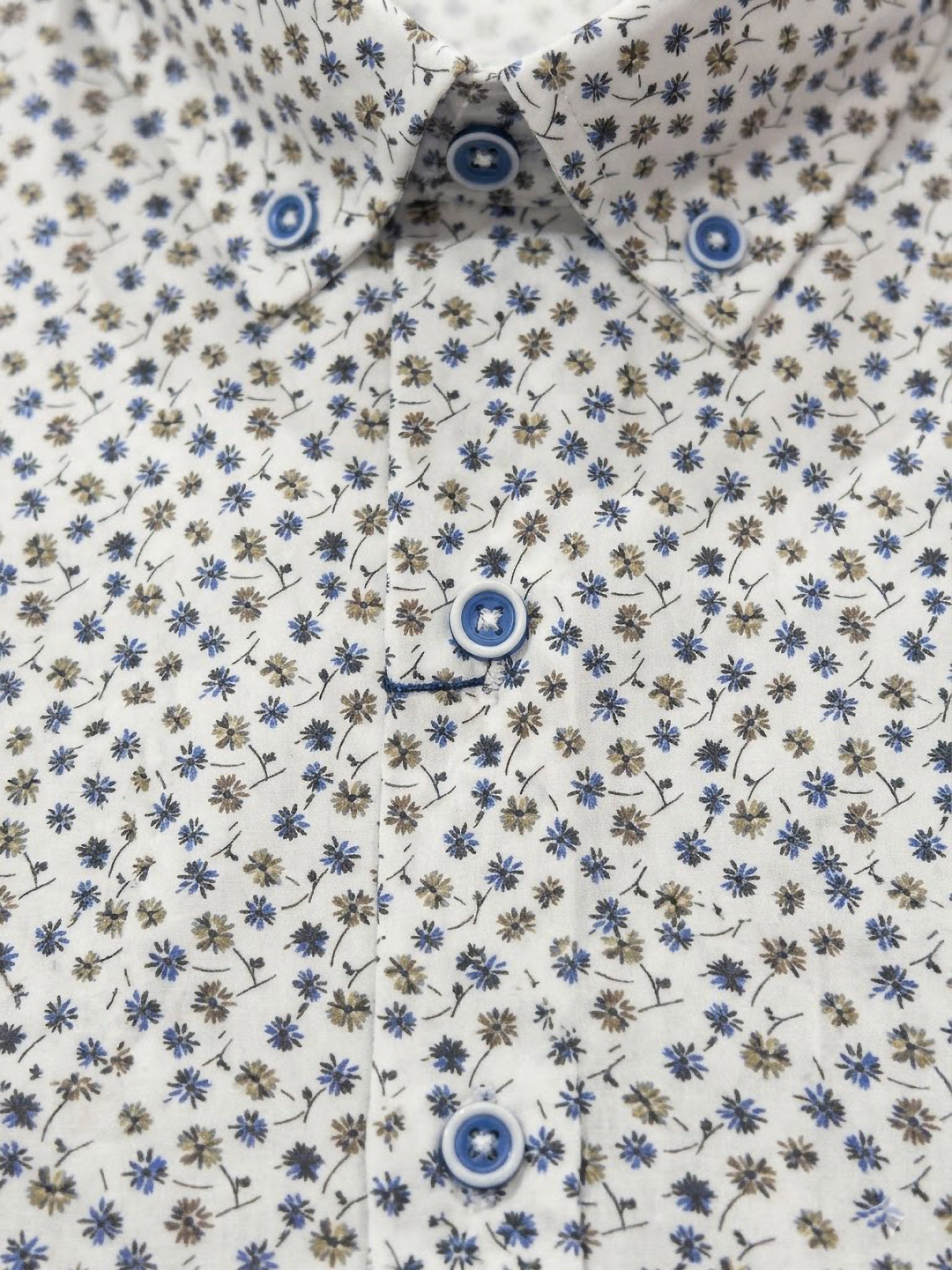 Camisa Cream Micro-Floral Levoratto