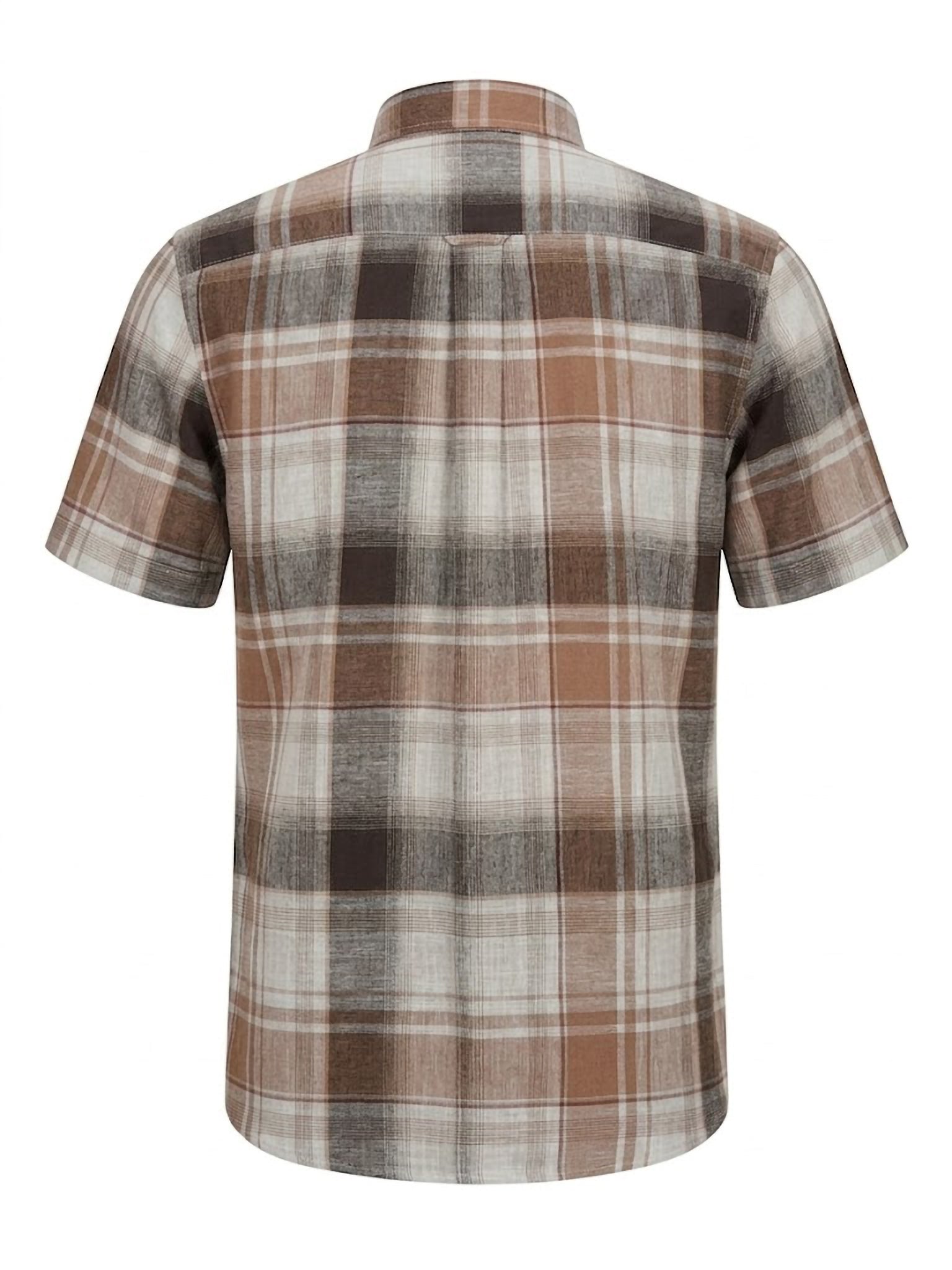 Camisa El Trau Plaid en tonos tierra
