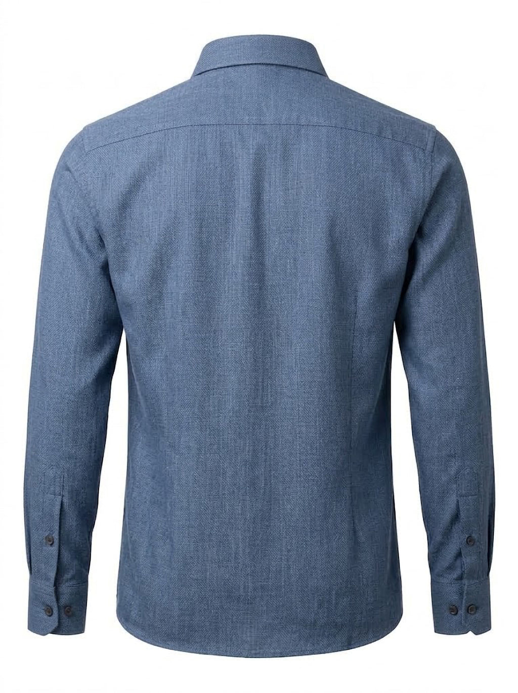 Camisa Hombre Tallas Grandes Manga Larga Azul Texturizada Levoratto