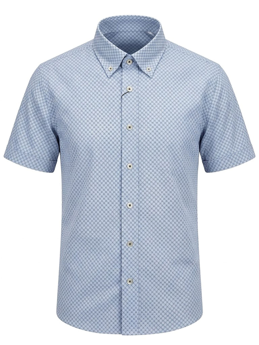 Camisa Hywells Casual Blue Geometric