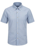 Camisa Hywells Casual Blue Geometric