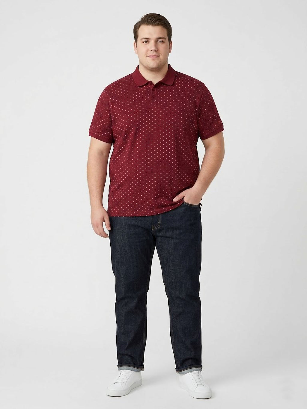 Polo Red Pattern Forestal