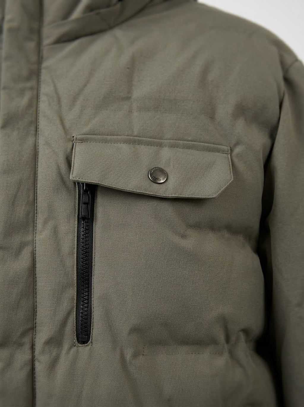 Chaqueta Acolchada Hombre Tallas Grandes con Capucha Verde Oliva Koyote