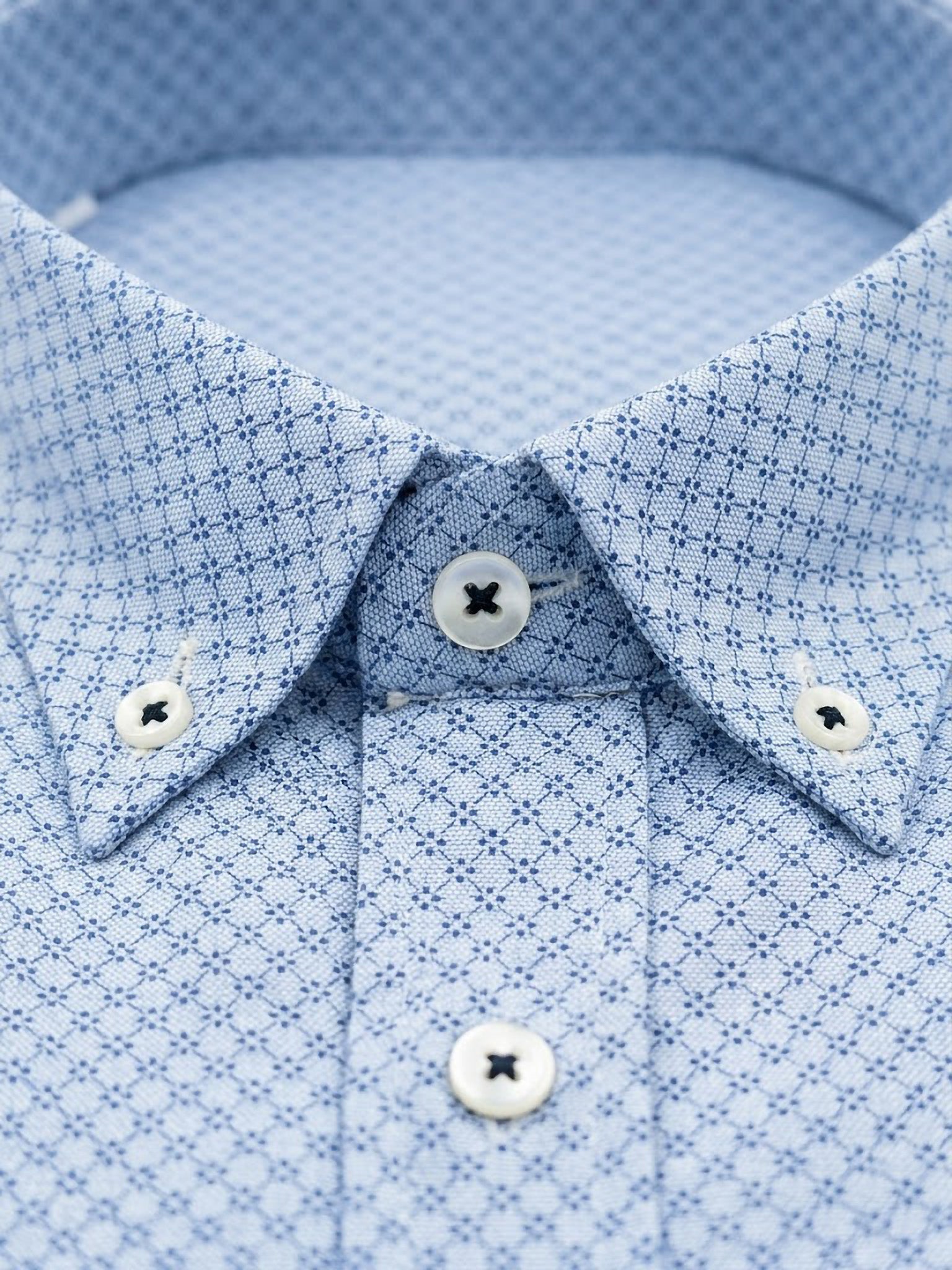 Camisa Hywells Casual Blue Geometric