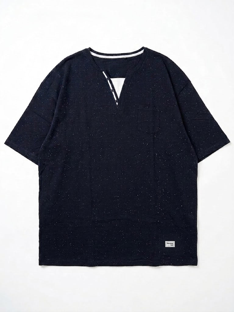 Camiseta Forestal Henley Jaspeada