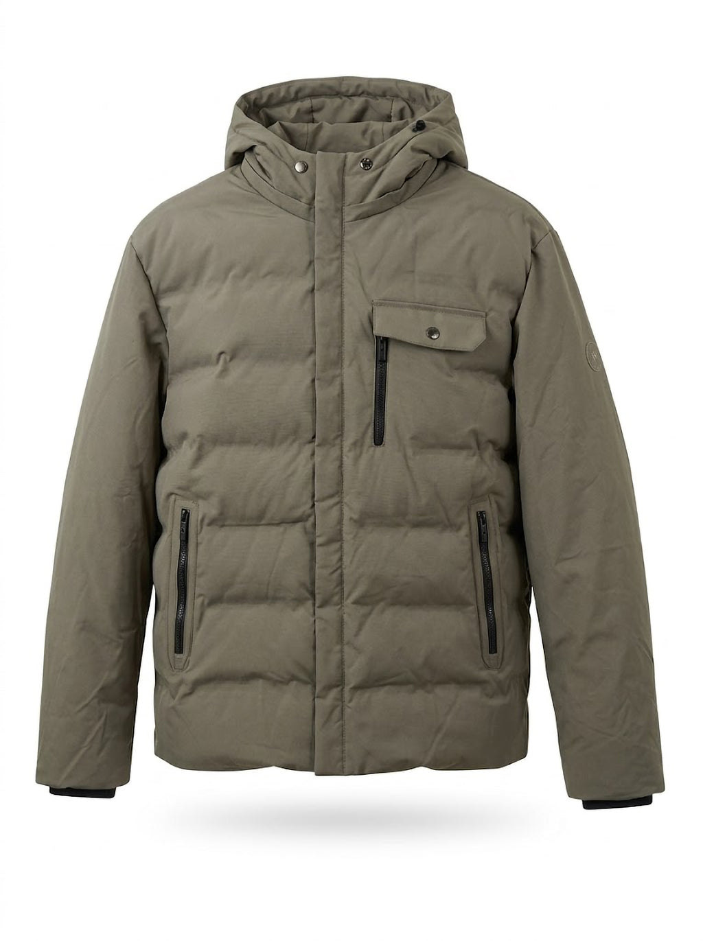 Chaqueta Acolchada Hombre Tallas Grandes con Capucha Verde Oliva Koyote