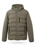 Chaqueta Acolchada Hombre Tallas Grandes con Capucha Verde Oliva Koyote