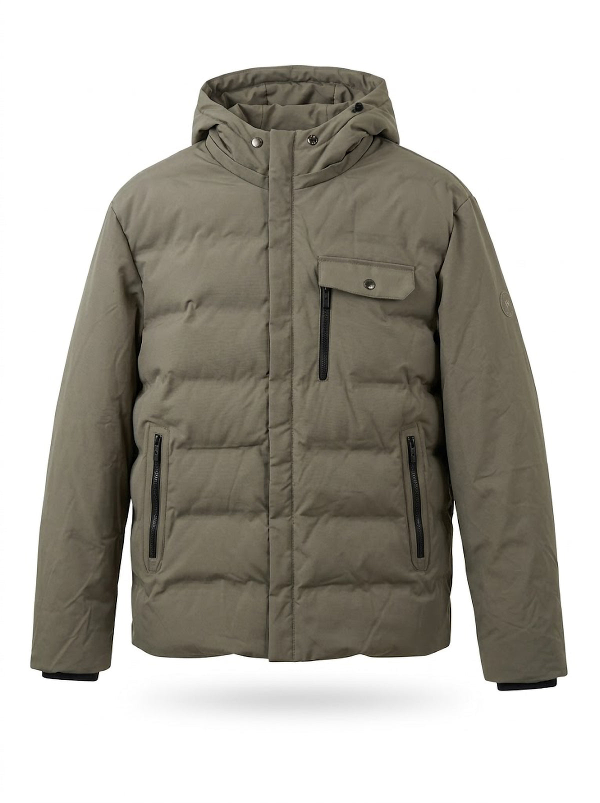 Chaqueta Acolchada Hombre Tallas Grandes con Capucha Verde Oliva Koyote