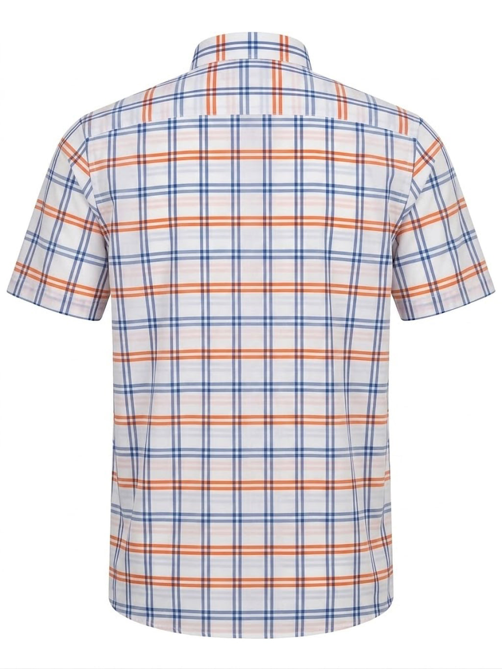 Camisa ElTrau Plaid Naranja y Azul
