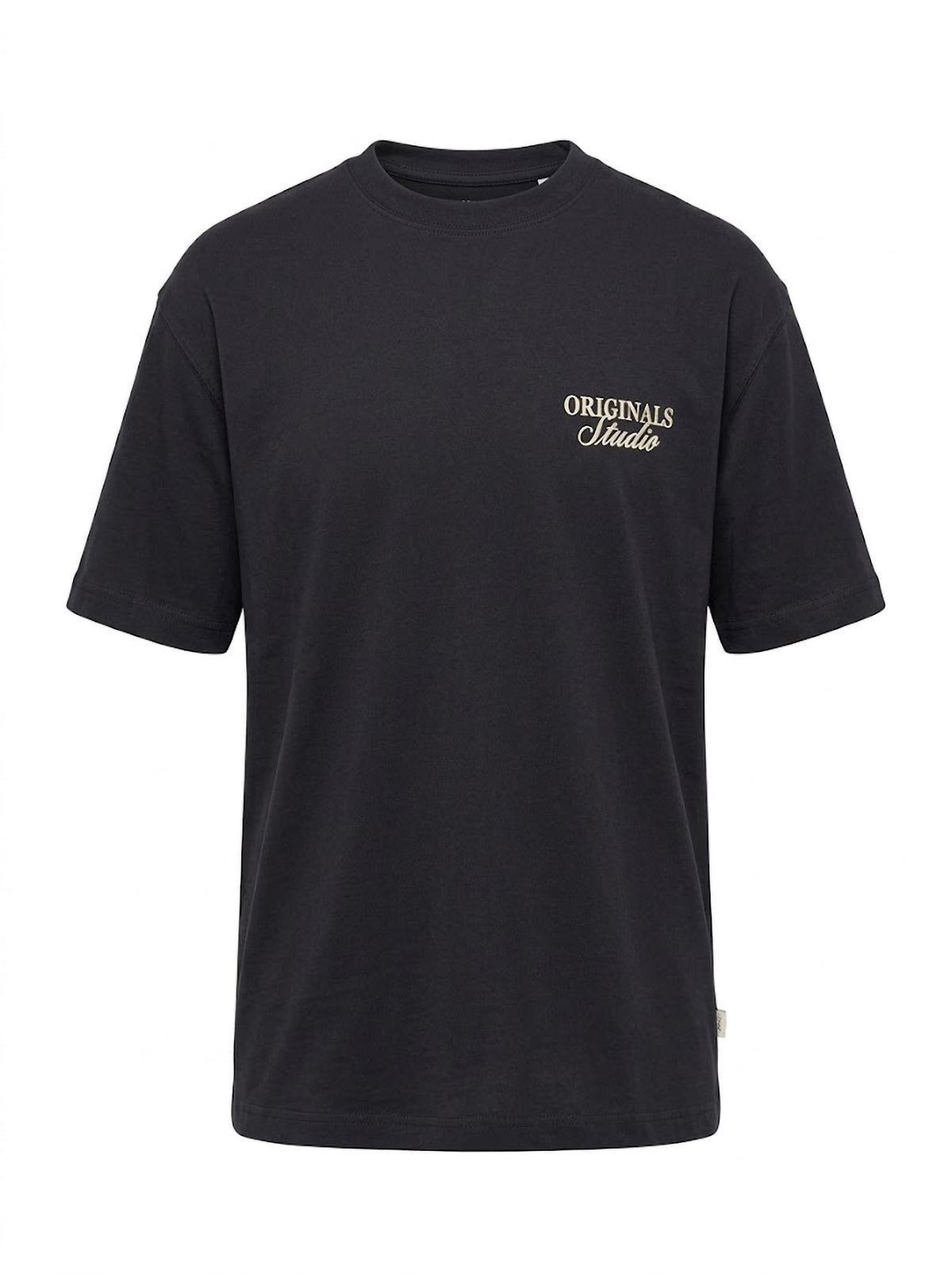 Camiseta Hombre Tallas Grandes Negra Originals Studio Jack & Jones