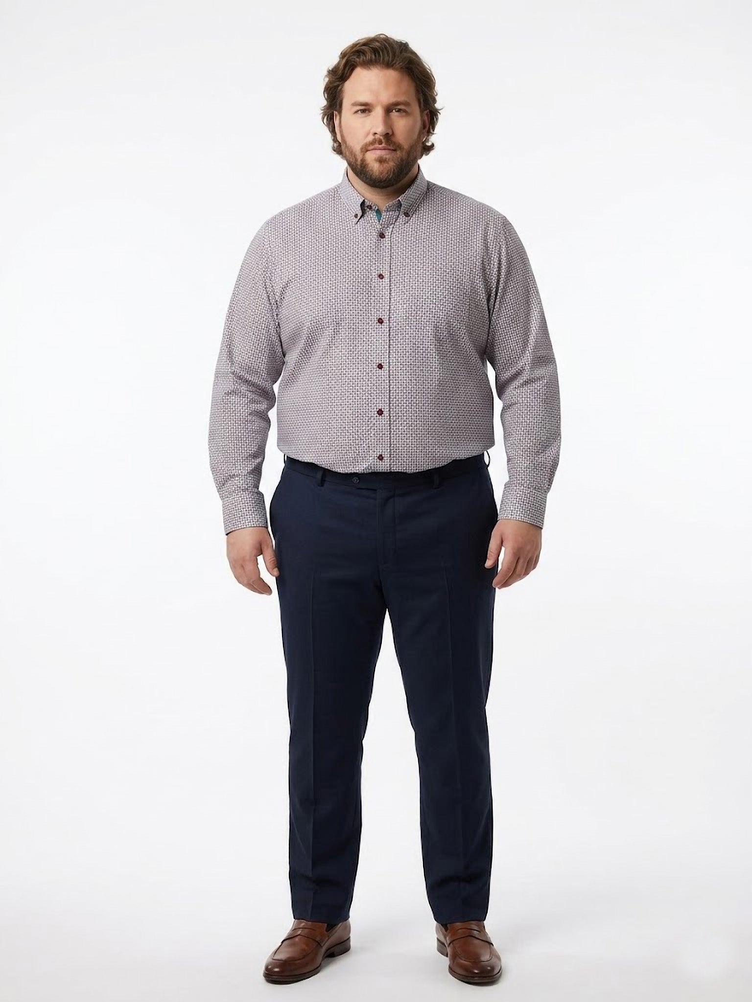 Camisa Levoratto Blue Herringbone