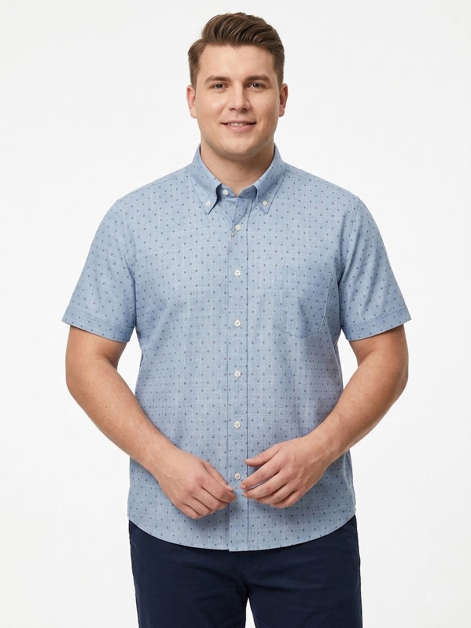 Camisa Blue Subtle Dot ElTrau