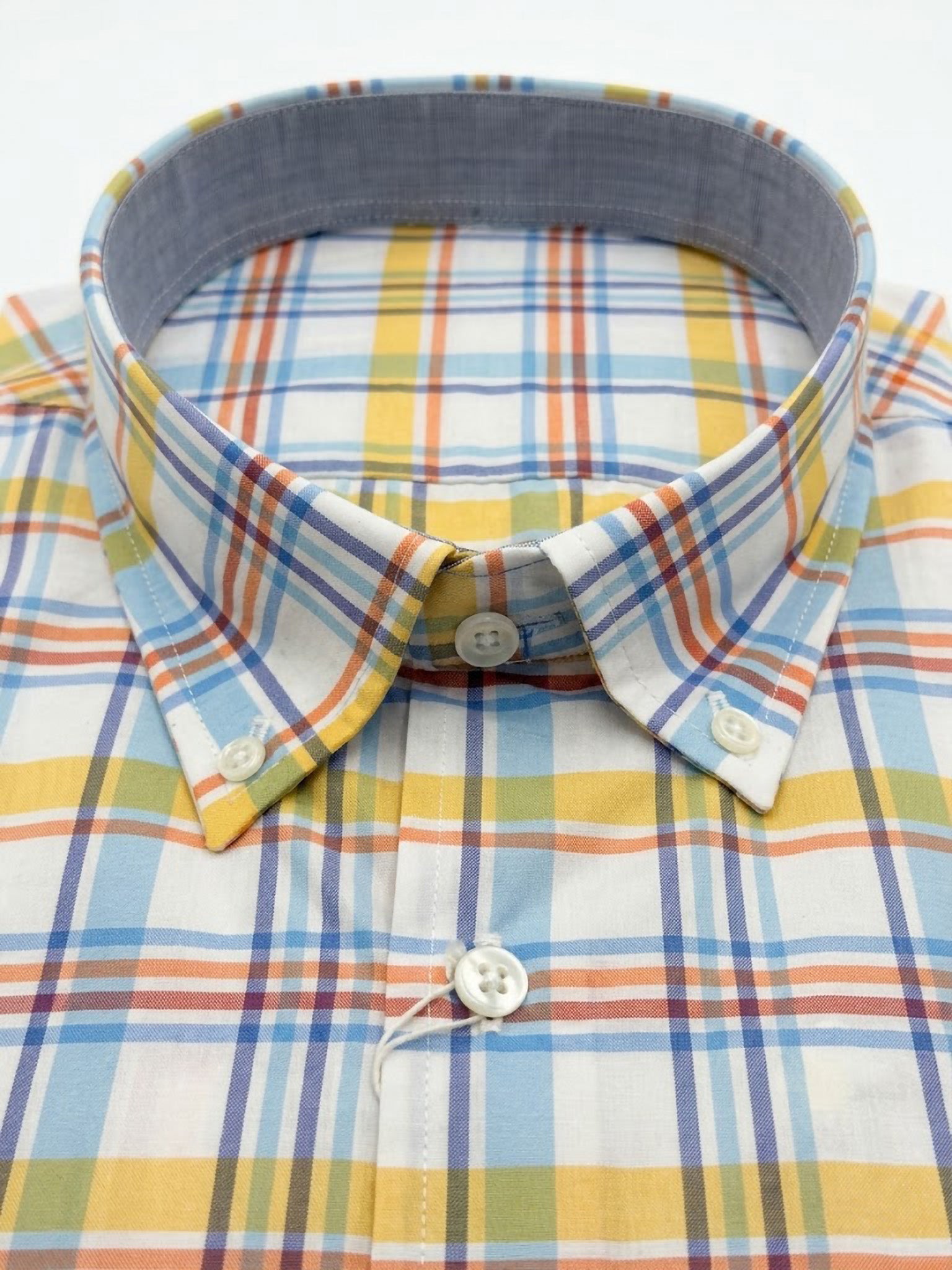 Camisa El Trau Plaid en tonos tierra y azul