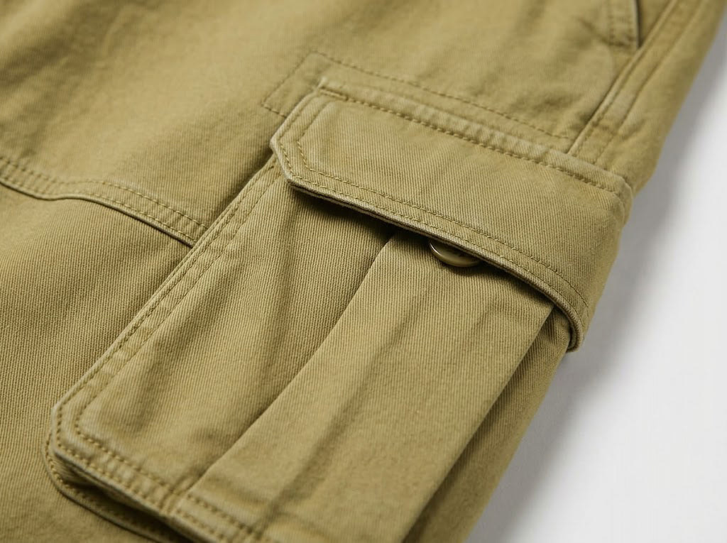 Pantalón Cargo Hombre Tallas Grandes Beige Koyote