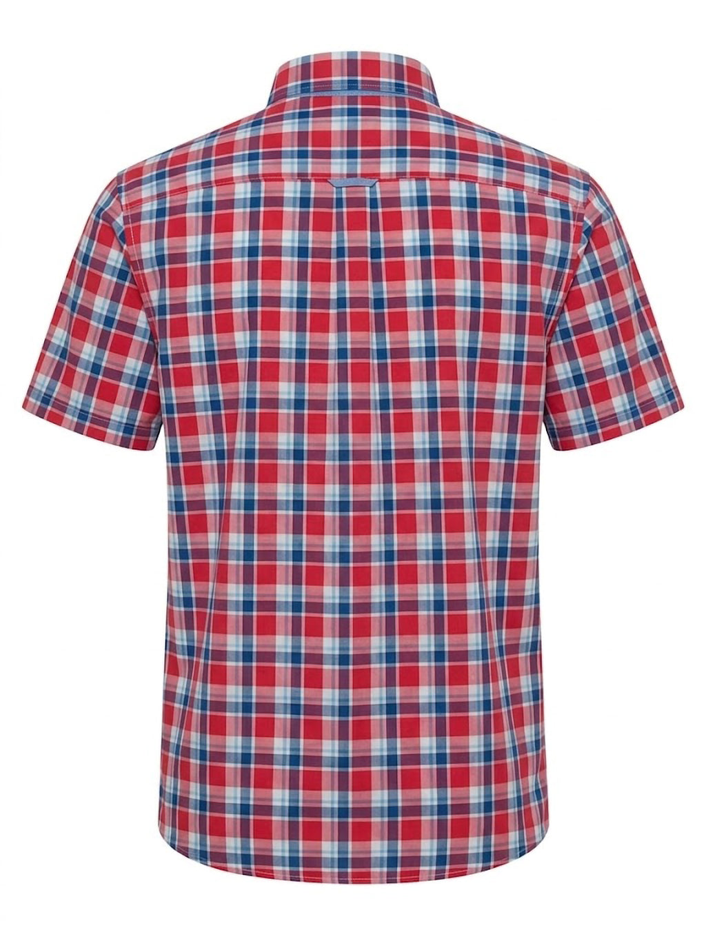 Camisa ElTrau Plaid en tonos rojos y azules