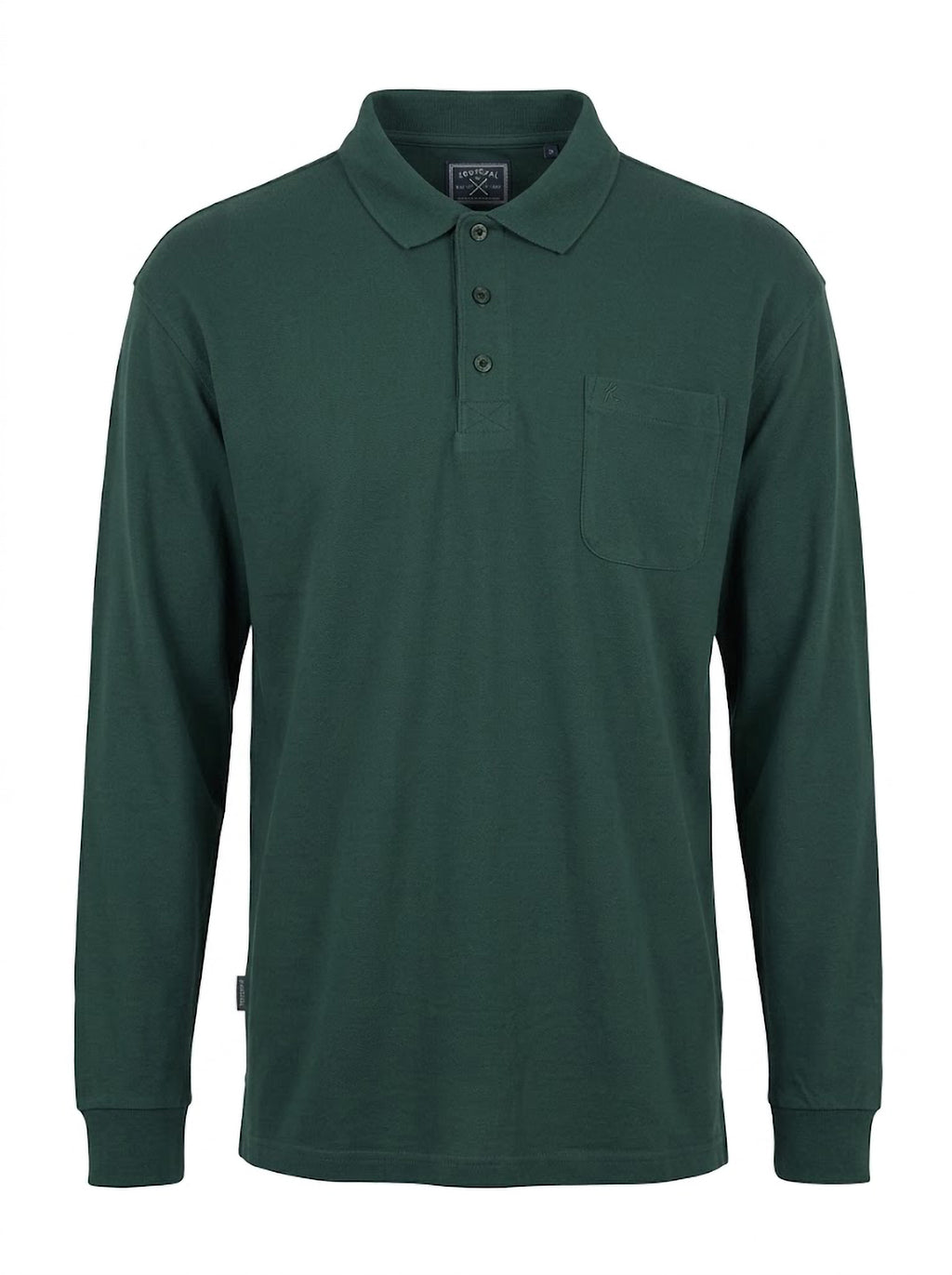 Polo Manga Larga Hombre Tallas Grandes con Bolsillo Forestal