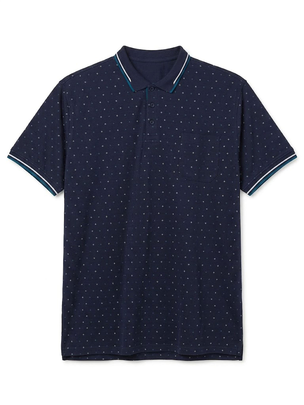 Polo Micro Geometric Premium Forestal