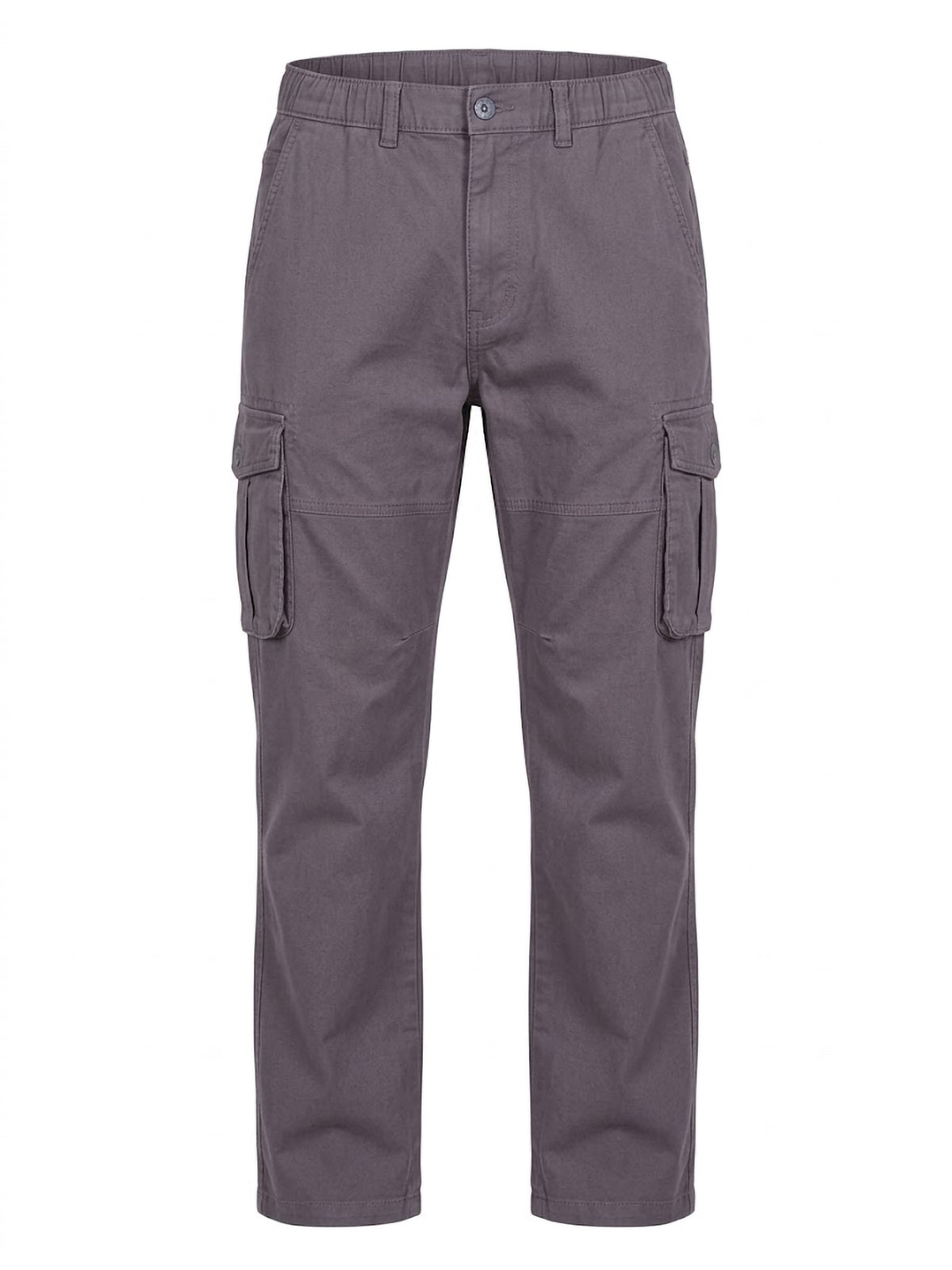 Pantalón Cargo Hombre Tallas Grandes Gris Cintura Elástica Koyote