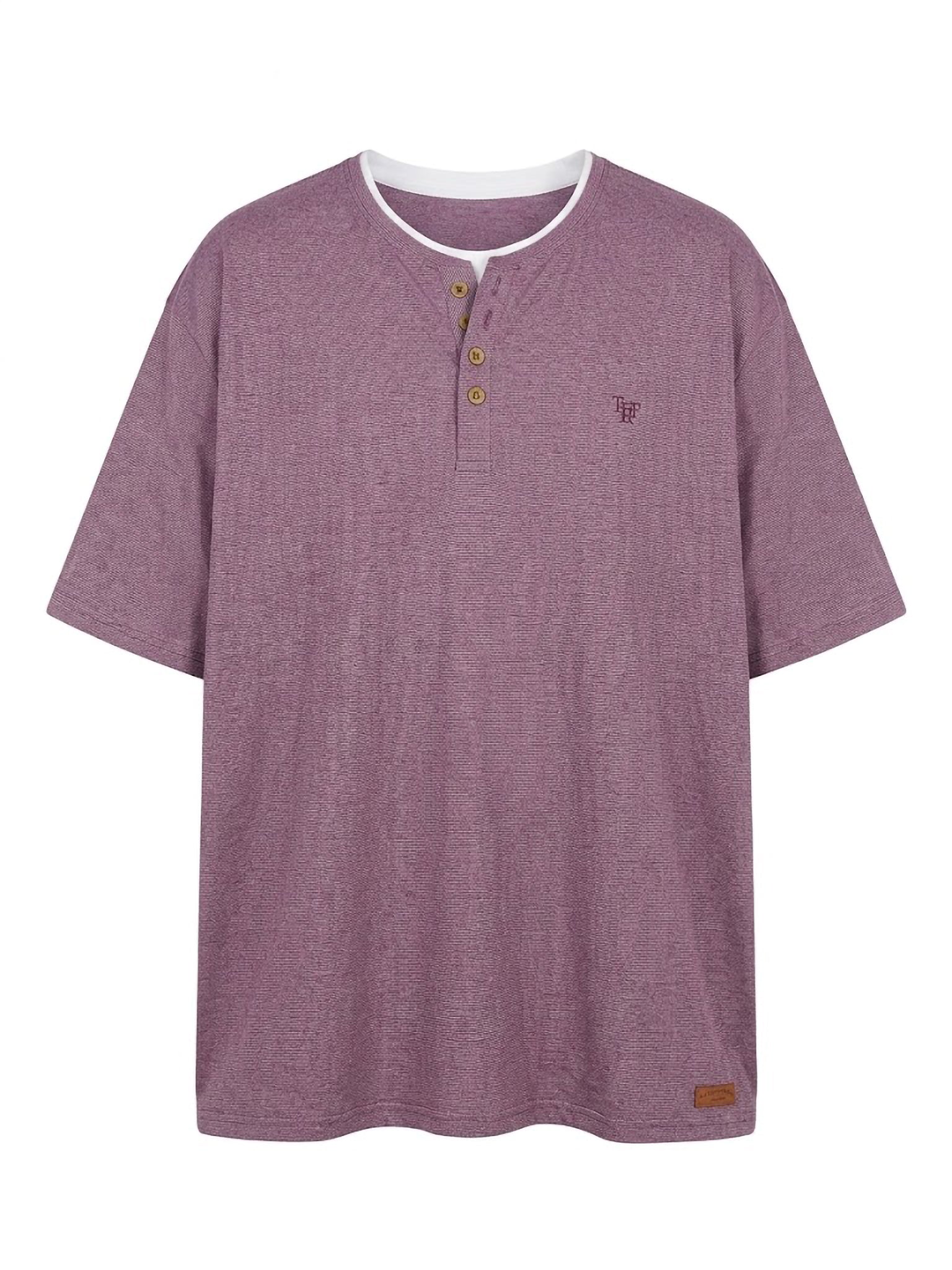 Camiseta Forestal "Henley Premium" – Estilo Cuello Panadero