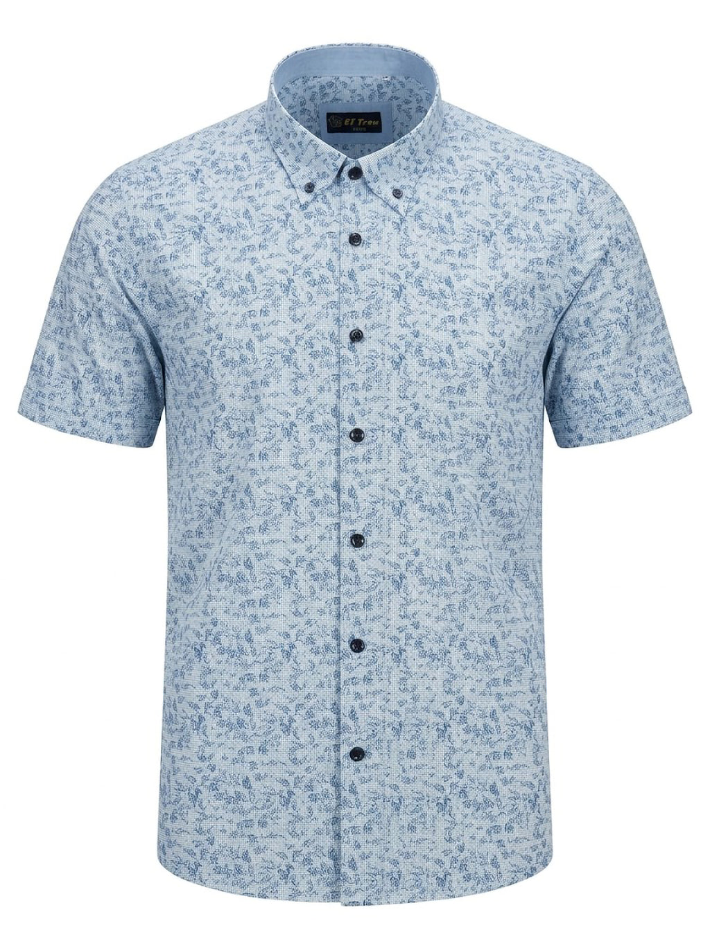 Camisa El Trau Blue Abstract Print