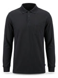 Polo Manga Larga Hombre Tallas Grandes Negro con Bolsillo Forestal