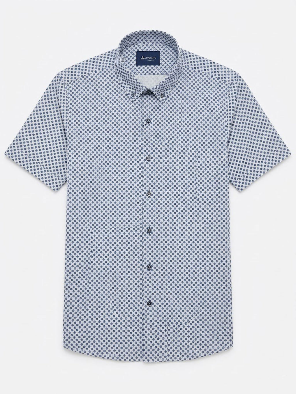 Camisa Levoratto Blue Geometric