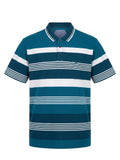 Polo Turquoise Stripes Forestal