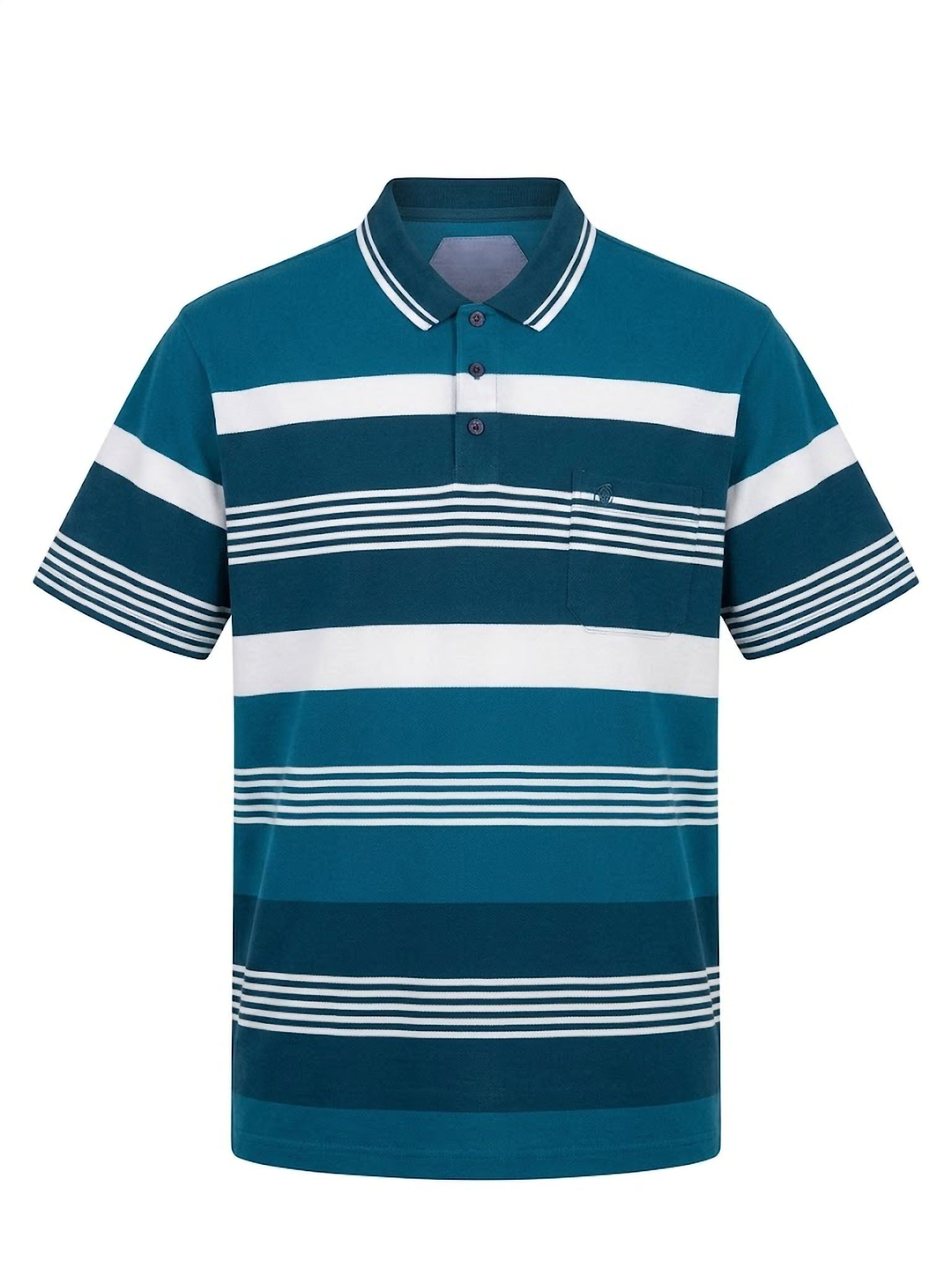 Polo Turquoise Stripes Forestal