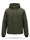 Chaqueta Hombre Tallas Grandes con Capucha Verde Caqui Koyote
