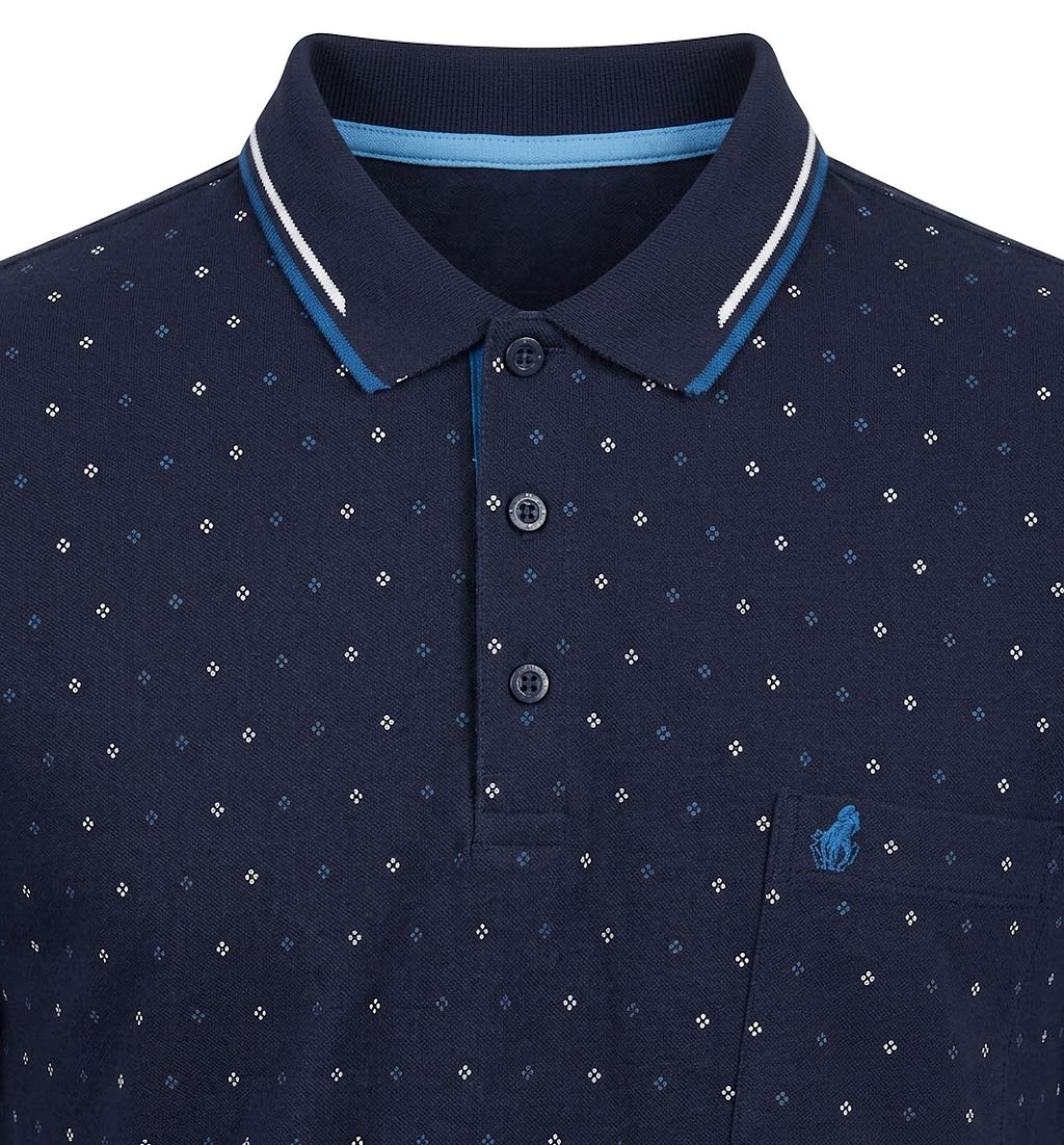 Polo Micro Geometric Premium Forestal
