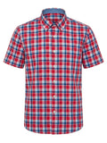 Camisa ElTrau Plaid en tonos rojos y azules
