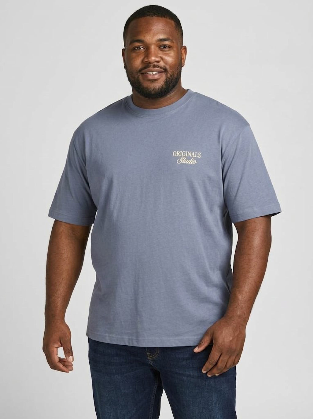 Camiseta Hombre Tallas Grandes Azul Grisáceo Originals Studio Jack & Jones