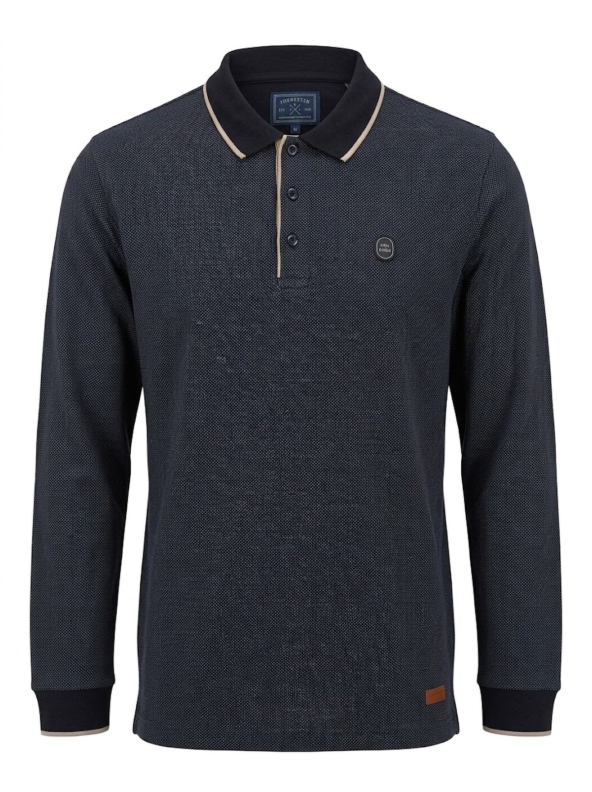 Polo Manga Larga Hombre Tallas Grandes Oscuro Forestal